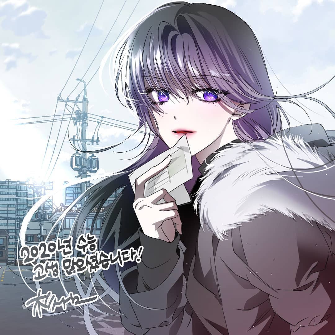 1girl, 2020, brown_coat, coat, commentary_request, contemporary, fur-trimmed_coat, fur_trim