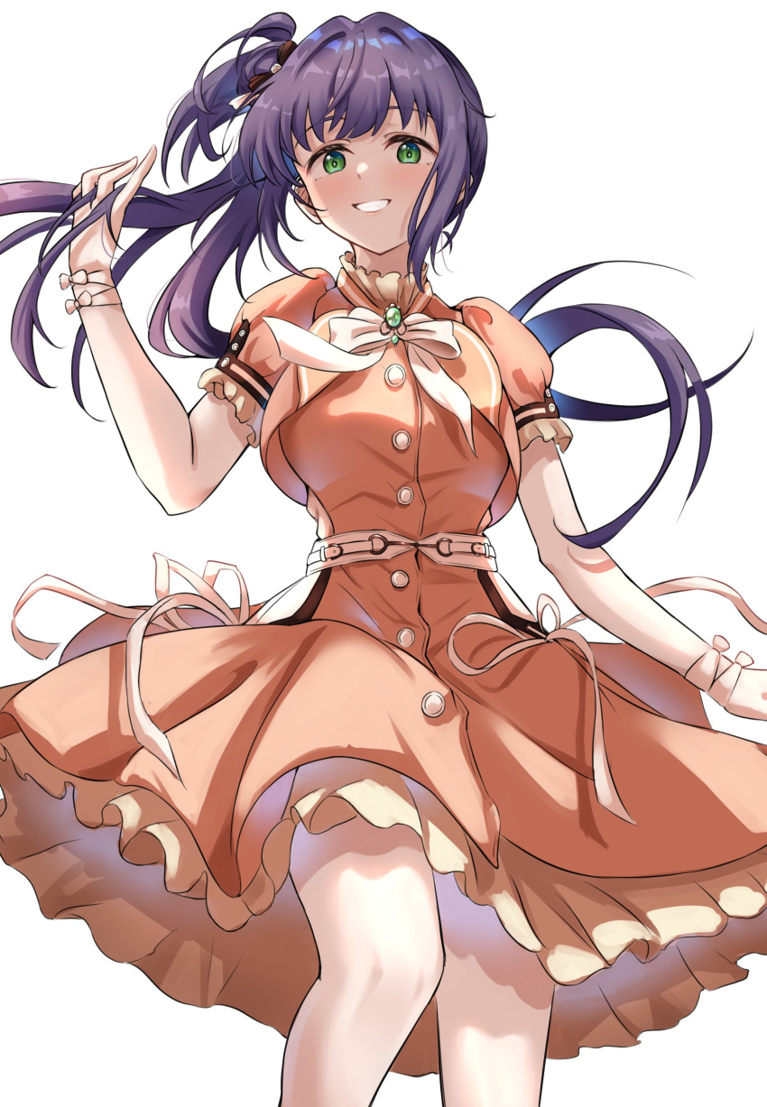 1girl, :d, absurdres, bloom_the_smile_bloom_the_dream!, blush, bow, bowtie, breasts
