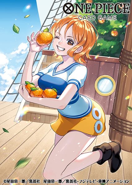 1girl, boots, ekusiun, food, fruit, holding, holding_food, holding_fruit