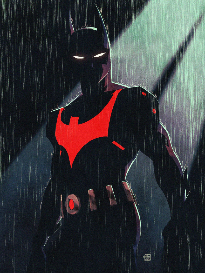 1boy, batman, batman_(series), batman_beyond, bodysuit, colin_craker, commentary, dc_comics