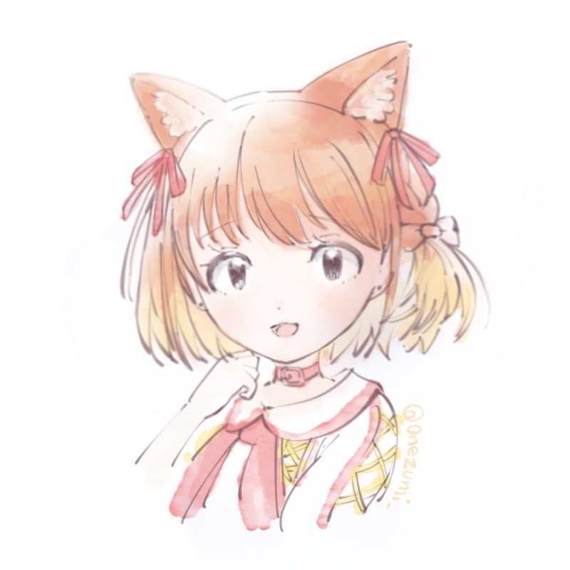 1girl, akatsuki_clara, animal_ear_fluff, animal_ears, belt, belt_collar, black_eyes, blonde_hair