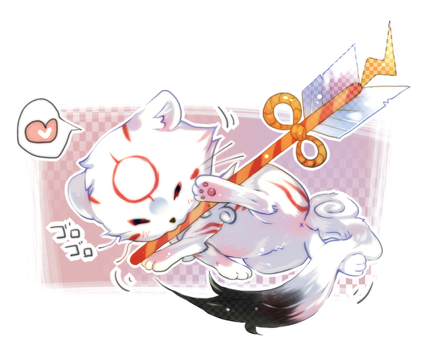 animal, bad_id, capcom, chibi, chibiterasu, jumping, okami, okamiden