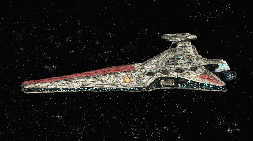 commentary_request, from_side, irvine_(ariadance005), no_humans, science_fiction, space, spacecraft, star_(sky), star_wars, vehicle_focus, venator-class_star_destroyer