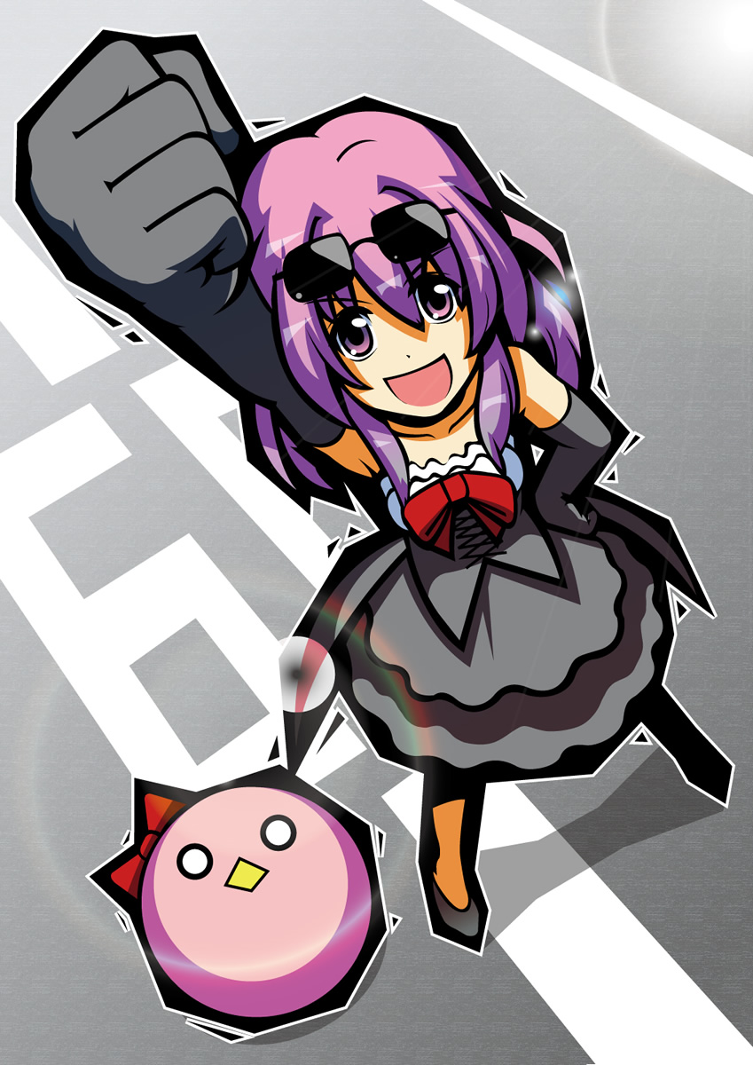 albatrosicks, dress, highres, kagi, miko+resurrection, pink_eyes, pink_hair, ribbon