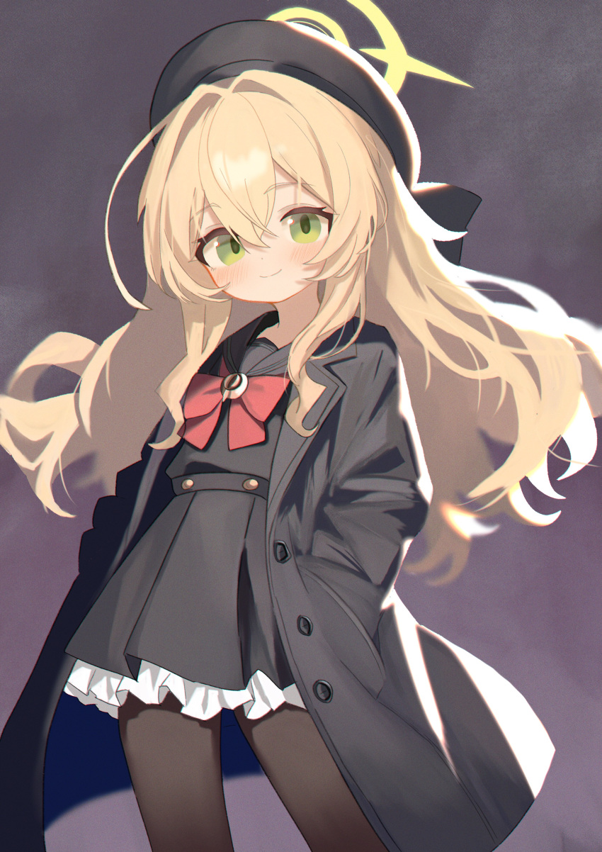 1girl, absurdres, black_beret, black_coat, black_sailor_collar, black_serafuku, black_shirt, black_skirt