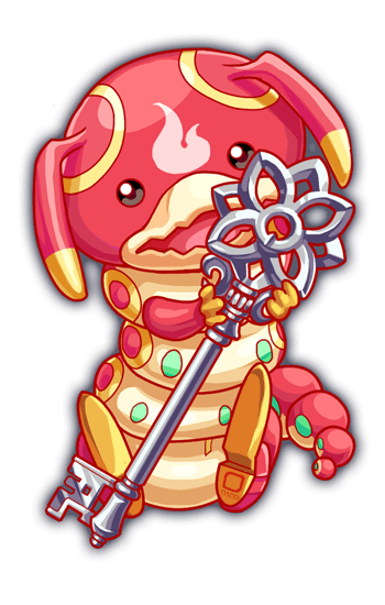 antennae, artist_request, bug, caterpillar, caterpillar_(crash_fever), cel_shading, crash_fever, flame_tattoo