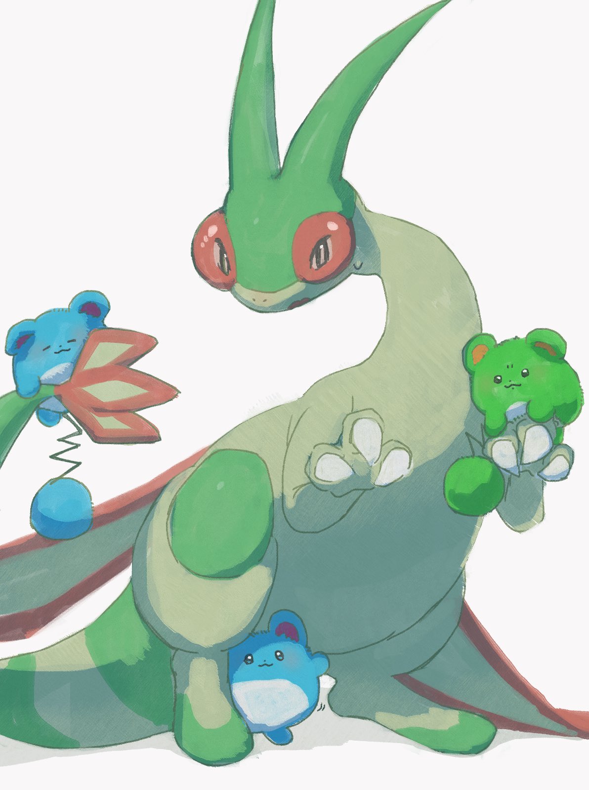 :3, alternate_color, angry, animal_nose, antennae, blue_fur, butter_(oshi8kyoumoh), claws