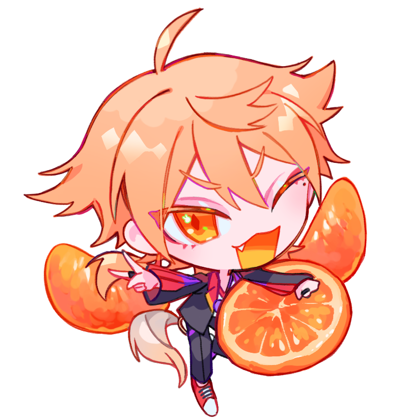 1boy, :3, ahoge, black_jacket, black_pants, chibi, chibi_only, colored_mouth