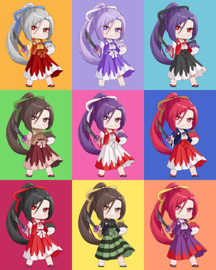 1girl, :3, absurdres, alternate_color, alternate_eye_color, alternate_hair_color, aroevela, black_hair