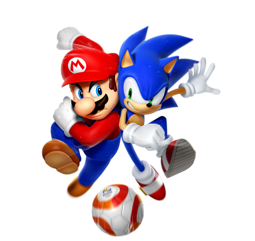2016_summer_olympics, 2boys, 3d, absurdres, animal_ears, arm_up, ball, big_nose