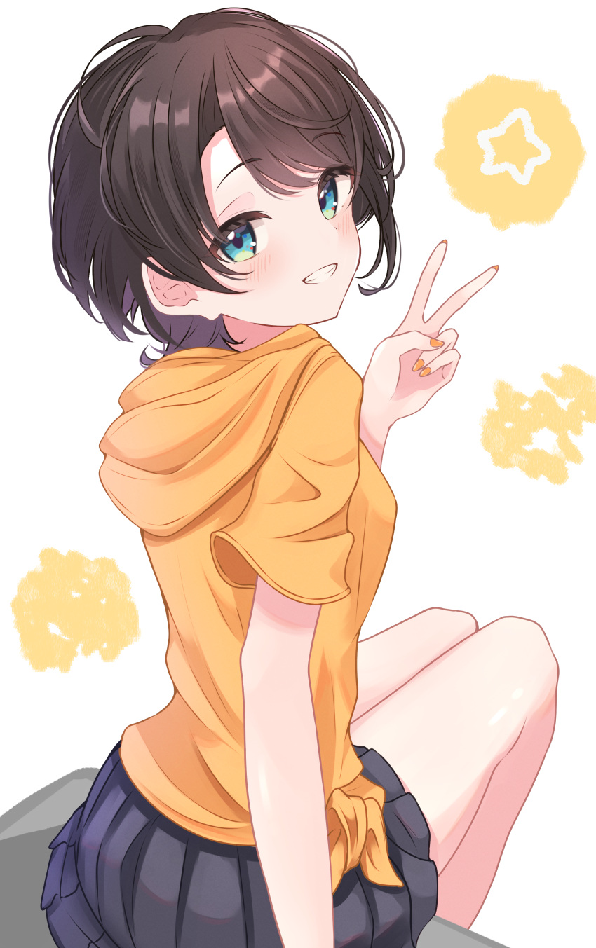 1girl, absurdres, alternate_costume, black_hair, blue_eyes, blush, commentary, eyelashes