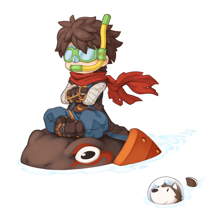 1boy, arm_wrap, baggy_pants, black_shirt, blue_pants, brown_hair, brown_sash, chibi