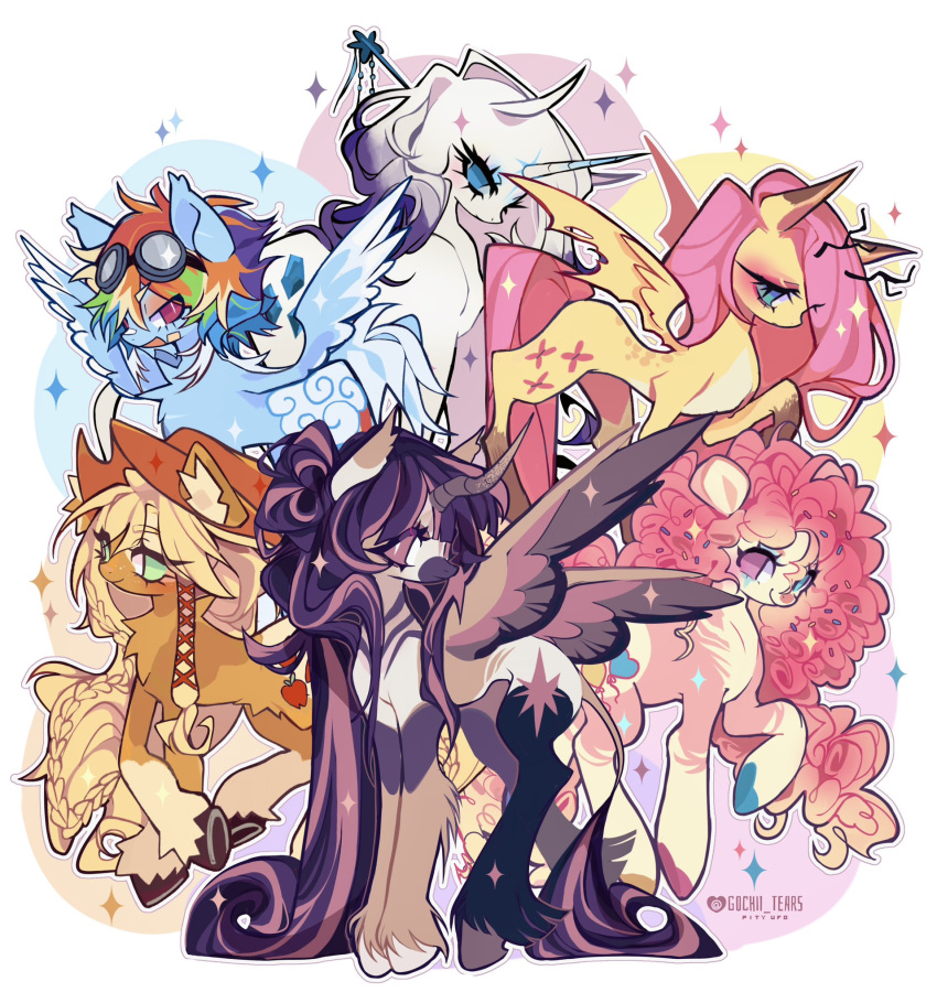 alternate_design, animal, animal_focus, applejack, artist_name, blue_eyes, blue_skin, border