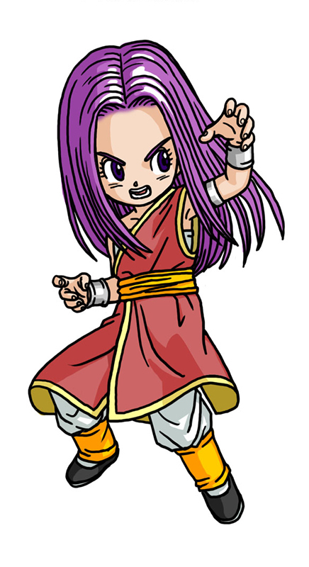 1girl, child, clothing_request, dragon_ball, dragon_ball_online, english_commentary, female_spiritualist_(dbo), fighting_stance