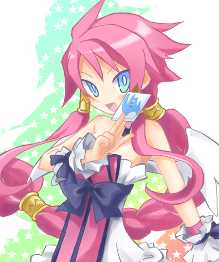 braid, disgaea, hair_tubes, karina, makai_senki_disgaea_4, nippon_ichi, pink_hair, tabard