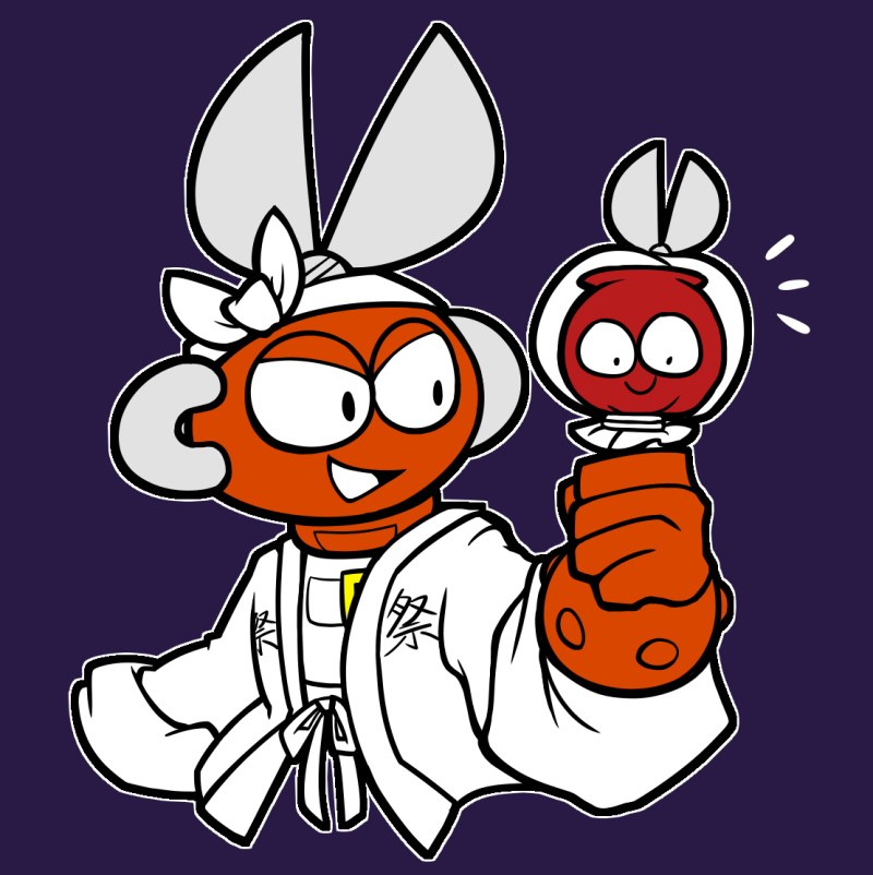 1boy, candy_apple, character-themed_food, cropped_torso, cut_man, food, headband, holding