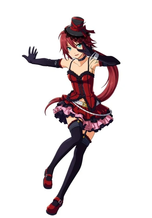 :d, akatsuki_no_kiseki, ao_no_kiseki, aqua_eyes, armpits, belt, black_gloves, black_hat