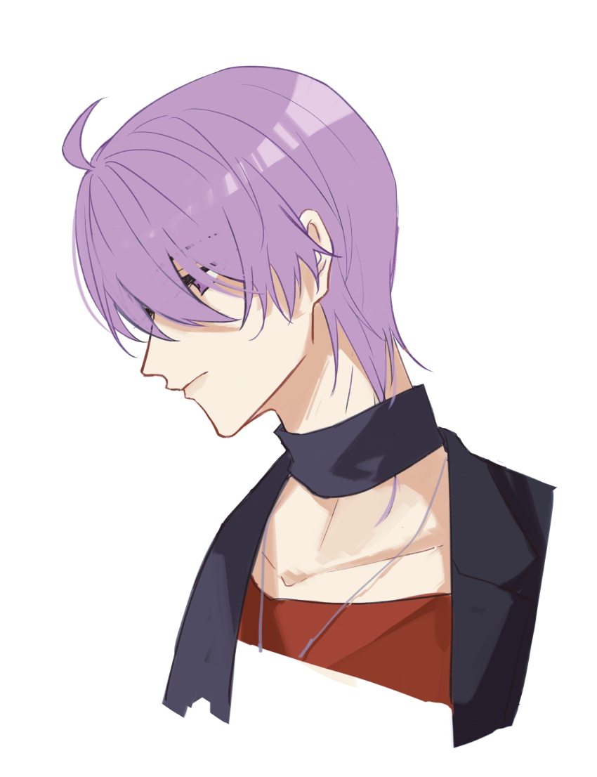1boy, absurdres, ahoge, black_choker, black_jacket, choker, closed_mouth, collarbone