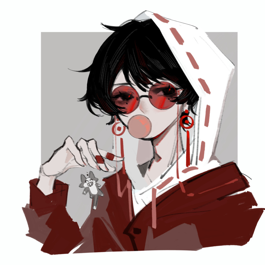 1boy, absurdres, black_eyes, black_hair, character_charm, charm_(object), chinese_commentary, commentary_request