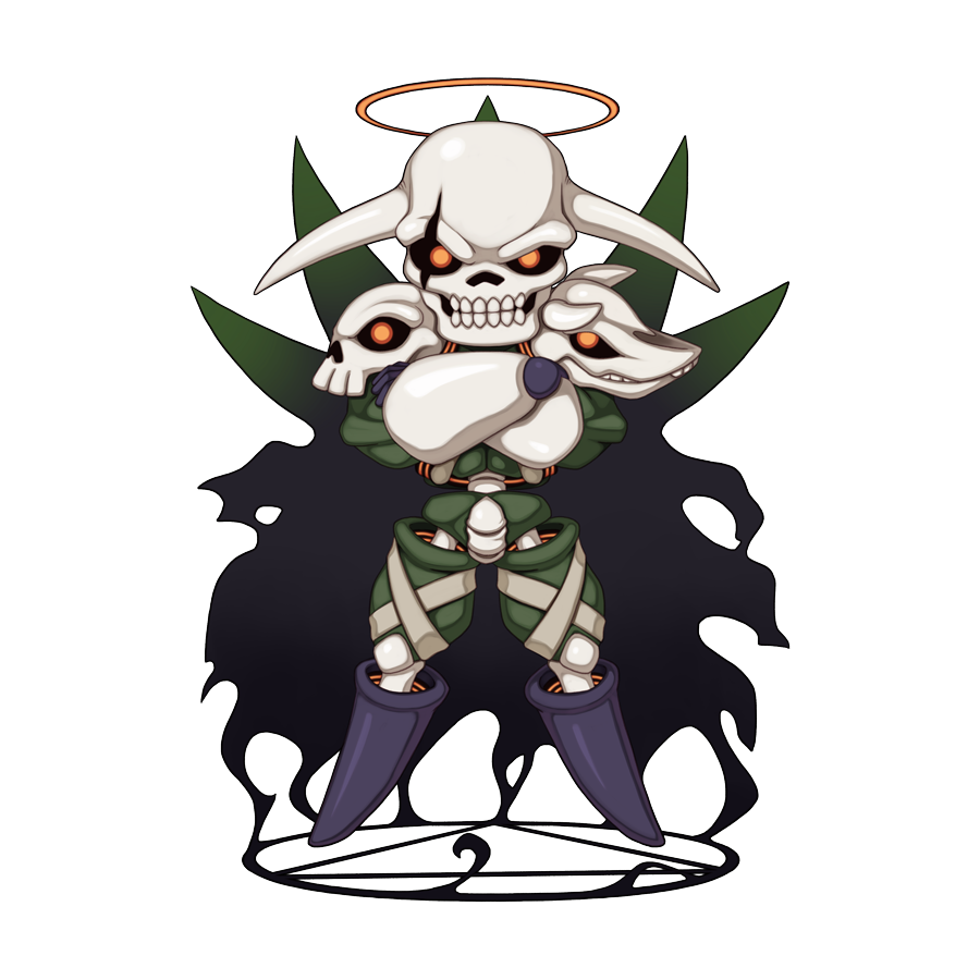 1boy, armor, aura, black_sclera, chibi, chibi_only, colored_sclera, crossed_arms