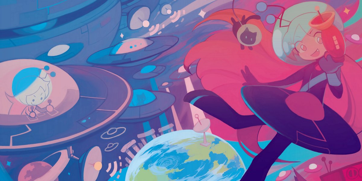 1girl, alien, animal, antennae, boots, camellia_(musician), cat, colorful