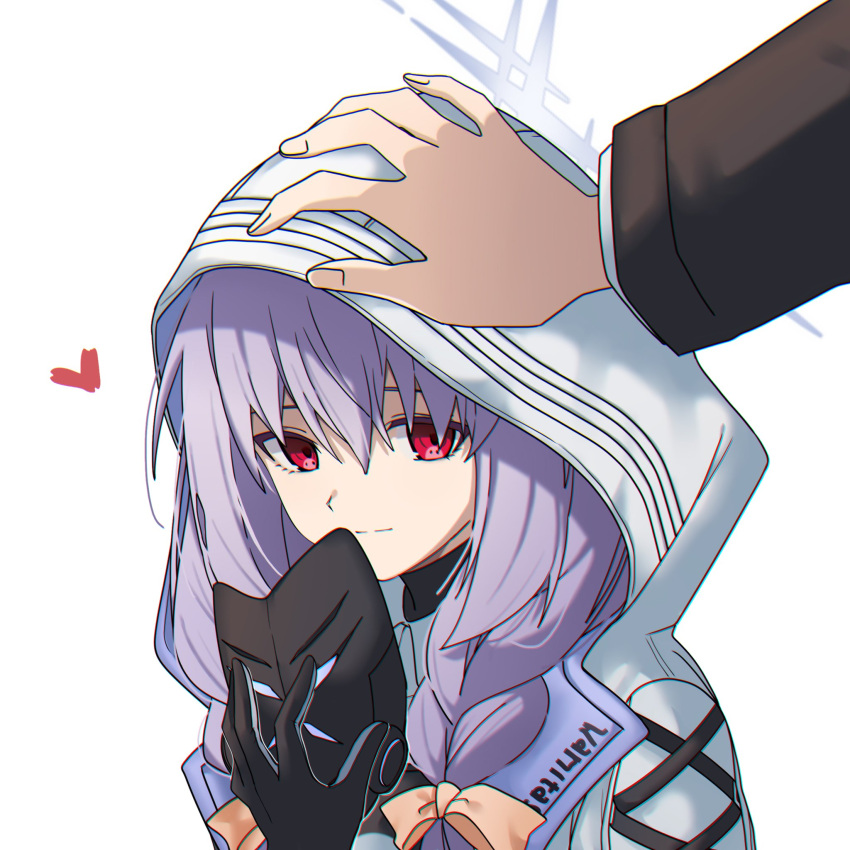 1boy, 1girl, atsuko_(blue_archive), black_gloves, blue_archive, bow, braid, bulletproof_vest