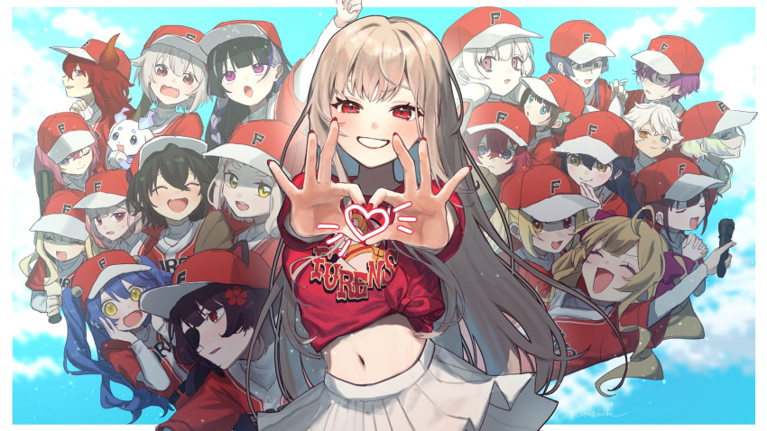1other, 4boys, 6+girls, ahoge, amagase_muyu, amamiya_kokoro, ange_katrina, animal_ears