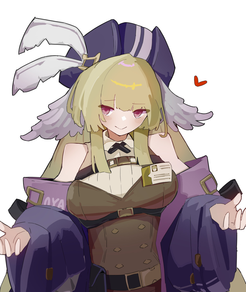 1girl, absurdres, arknights, bare_shoulders, belt, bird_girl, black_hat, brown_shirt