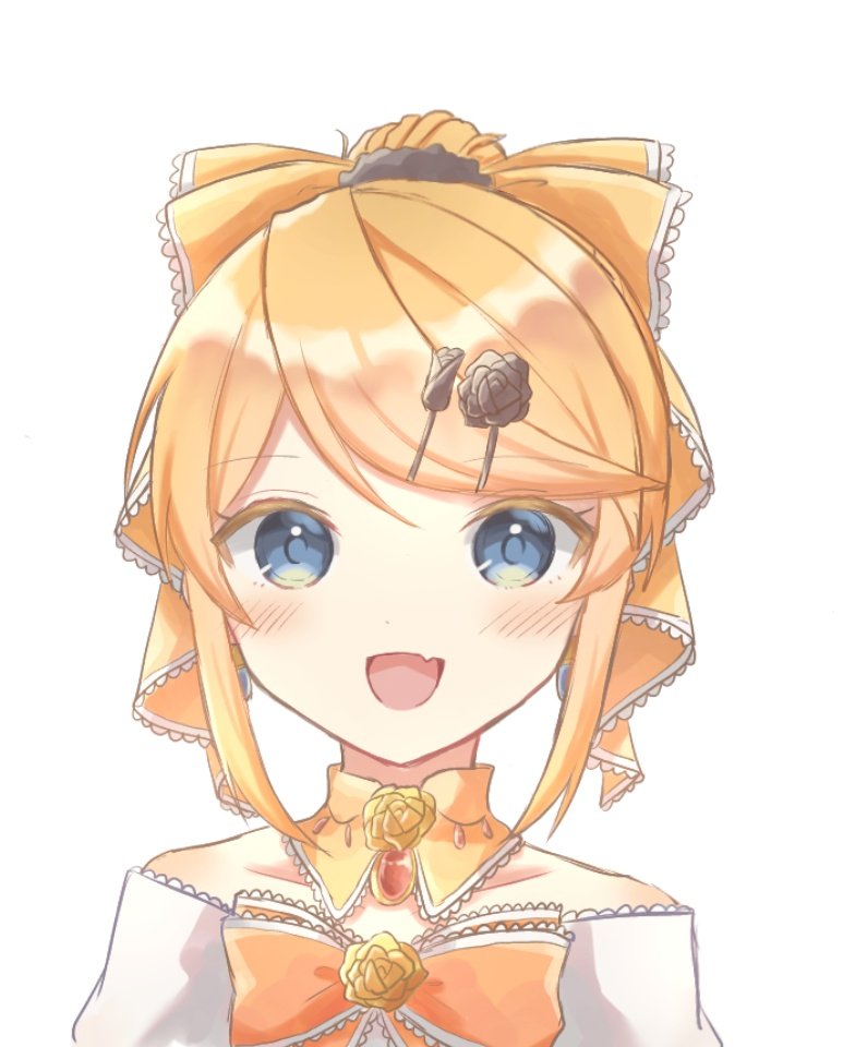 1girl, aku_no_musume_(vocaloid), aquamarinu, bare_shoulders, black_flower, black_rose, blonde_hair, blue_eyes
