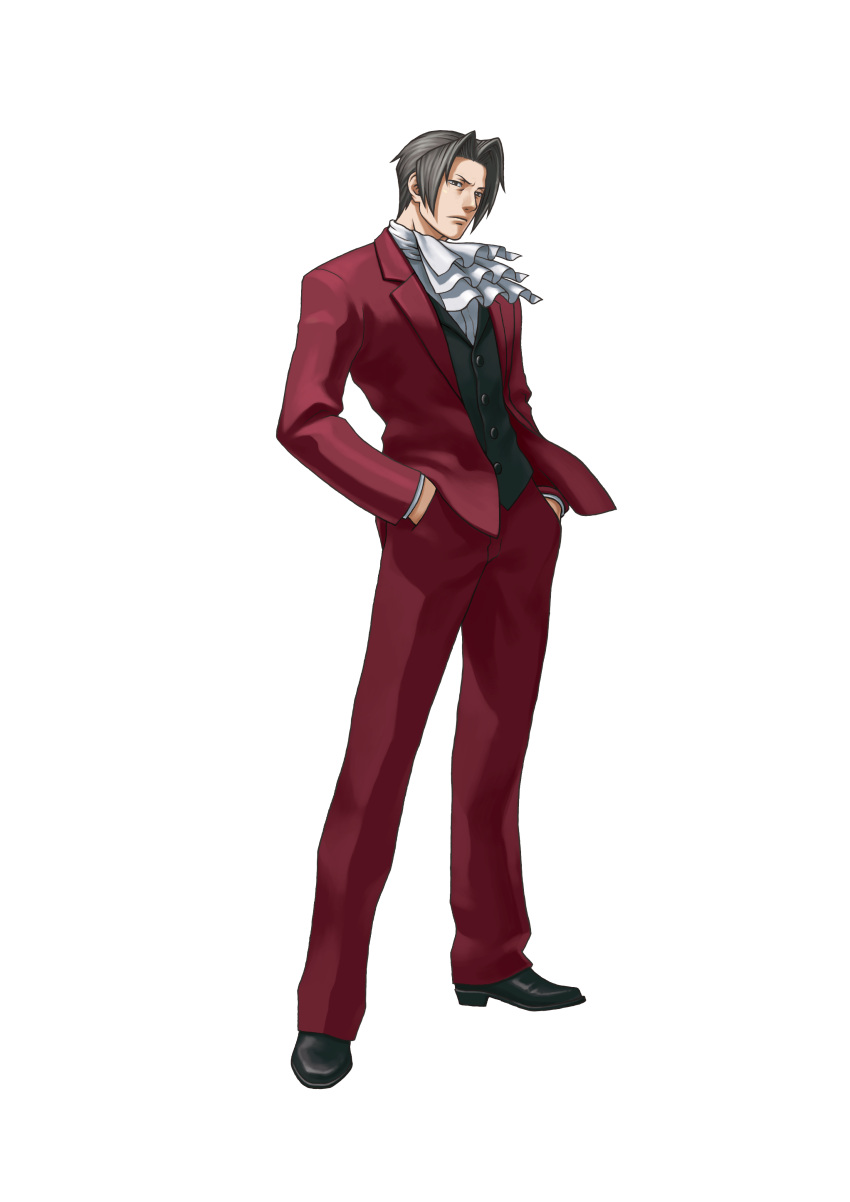 1boy, absurdres, ace_attorney, ace_attorney_investigations, ace_attorney_investigations:_miles_edgeworth, ascot, bad_link, black_collar