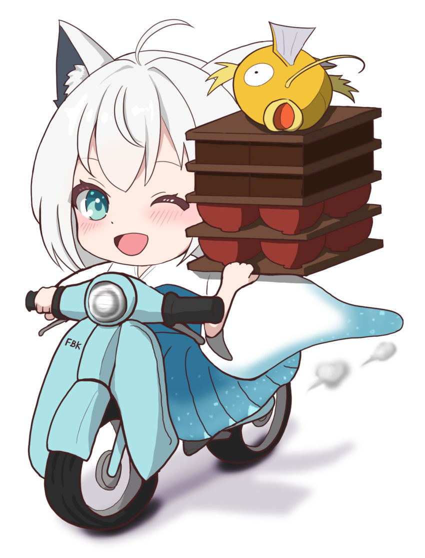 1girl, 264_(user_ffyd3374), ahoge, alternate_color, animal_ear_fluff, animal_ears, blush, braid