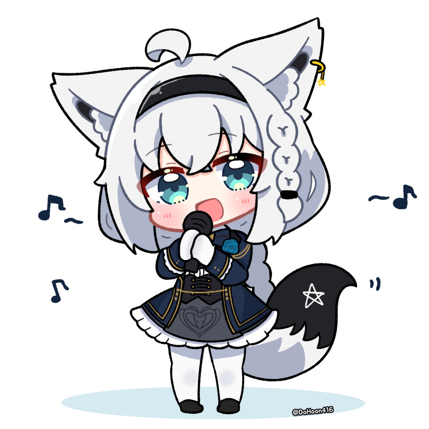 1girl, ahoge, animal_ear_fluff, animal_ears, artist_name, black_hairband, blue_jacket, blush
