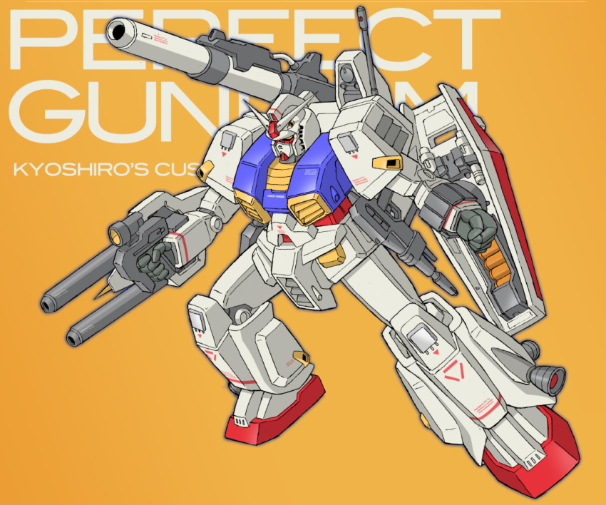 beam_cannon, beam_rifle, cable, character_name, clenched_hands, commentary_request, energy_gun, fujiwara_yuuzou