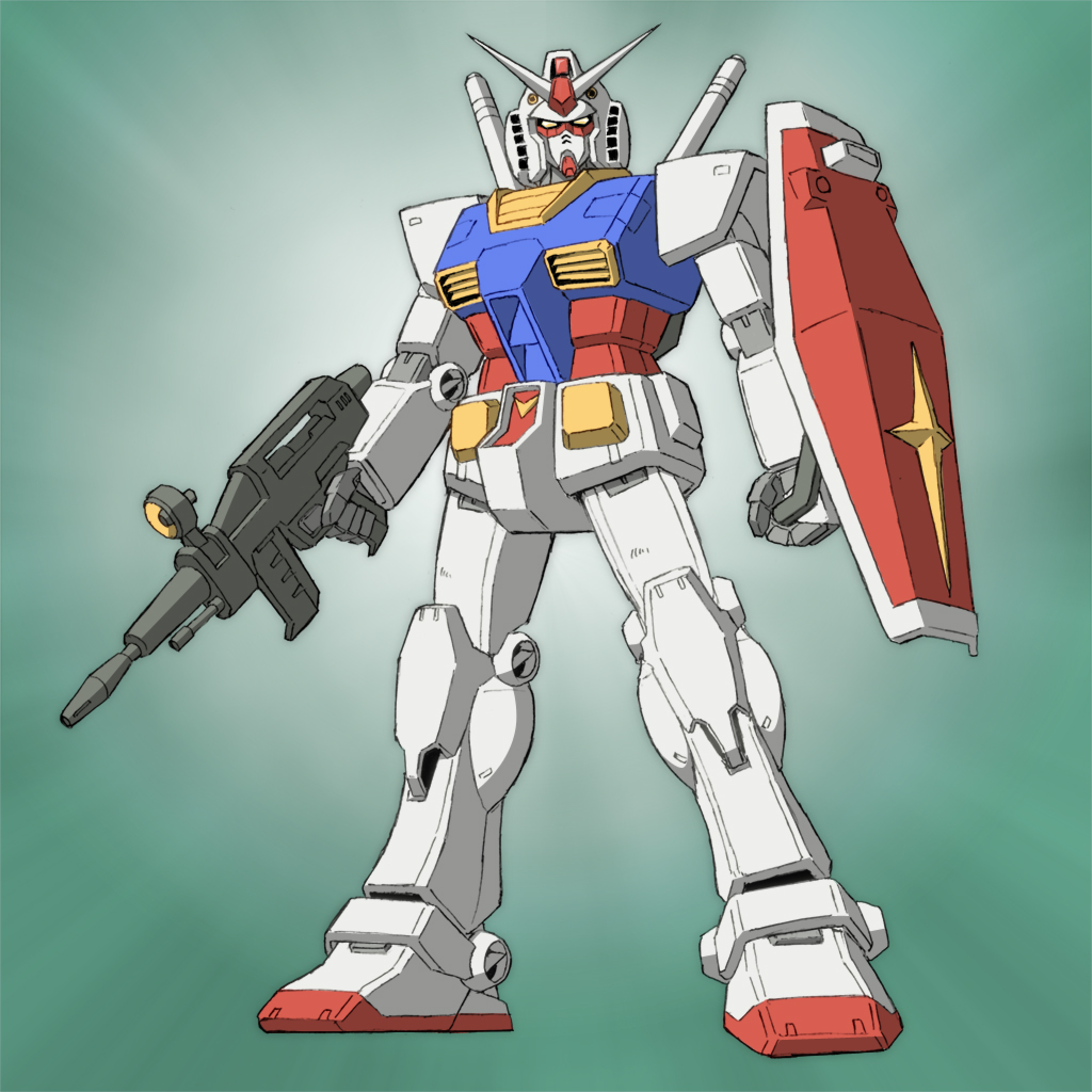 beam_rifle, commentary_request, energy_gun, fujiwara_yuuzou, gundam, machinery, mecha, mecha_focus