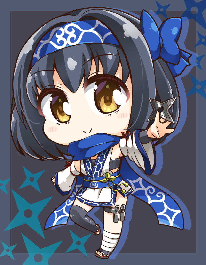 1girl, absurdres, ambitious_mission, asymmetrical_legwear, bandaged_leg, bandages, bare_shoulders, black_background