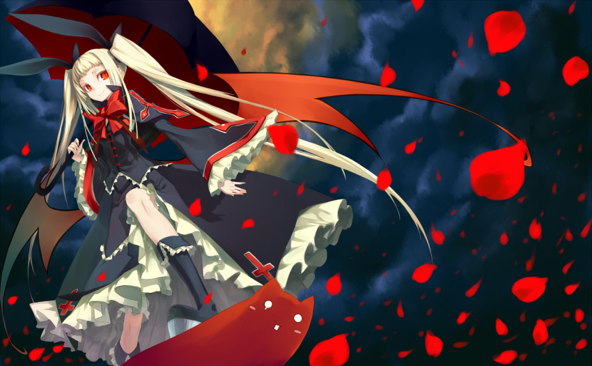 blazblue, colored_eyelashes, dress, eyelashes, parasol, rachel_alucard, shingo, shingo_(missing_link)