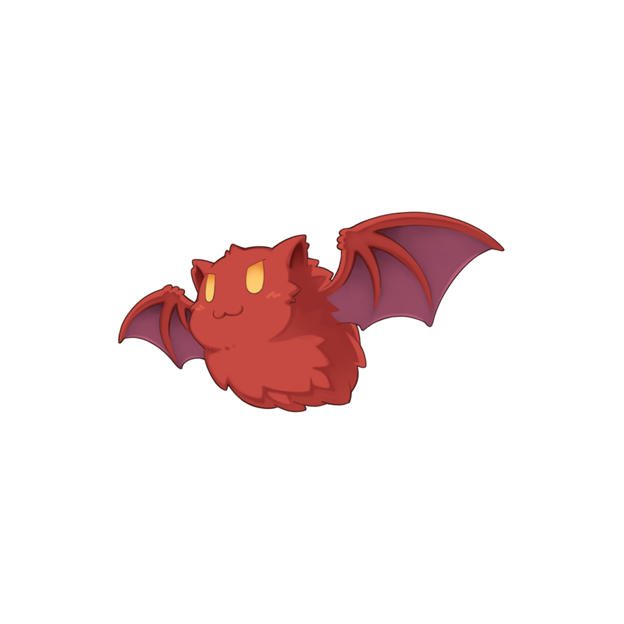 :3, animal_focus, bat_(animal), chibi, chibi_only, drainliar, full_body, official_art