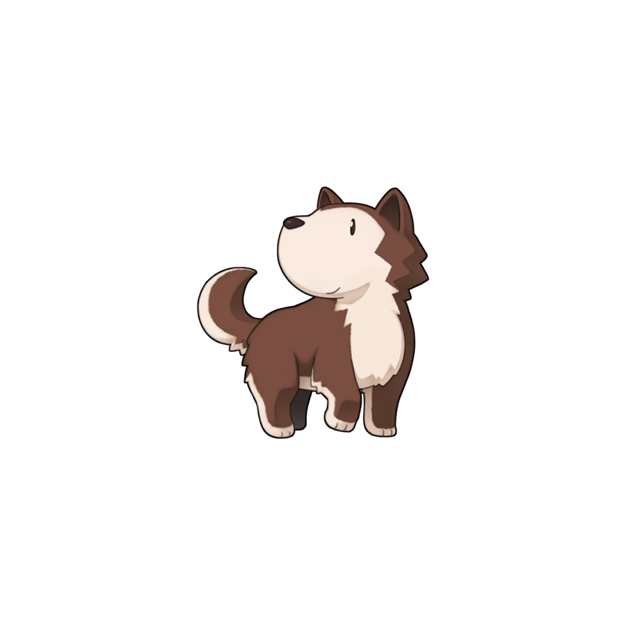 animal_focus, chibi, chibi_only, closed_mouth, desert_wolf_(ragnarok_online), dog, full_body, official_art