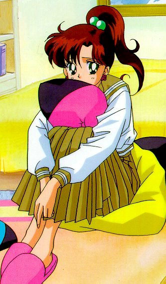 beanbag, bishoujo_senshi_sailor_moon, cry, hug, kino_makoto, pillow, pillow_hug, ponytail