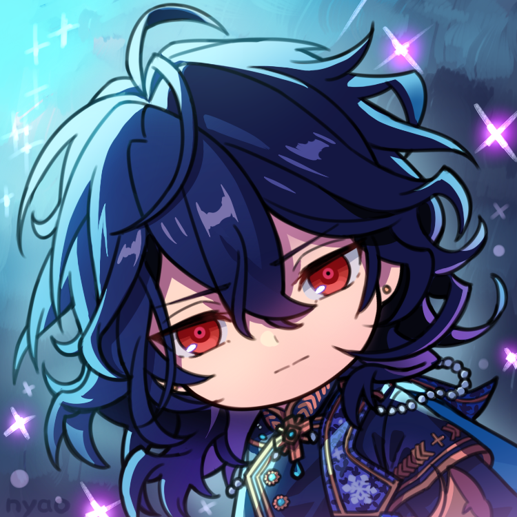 1boy, :|, artist_name, bishounen, black_hair, chibi, chibi_only, closed_mouth