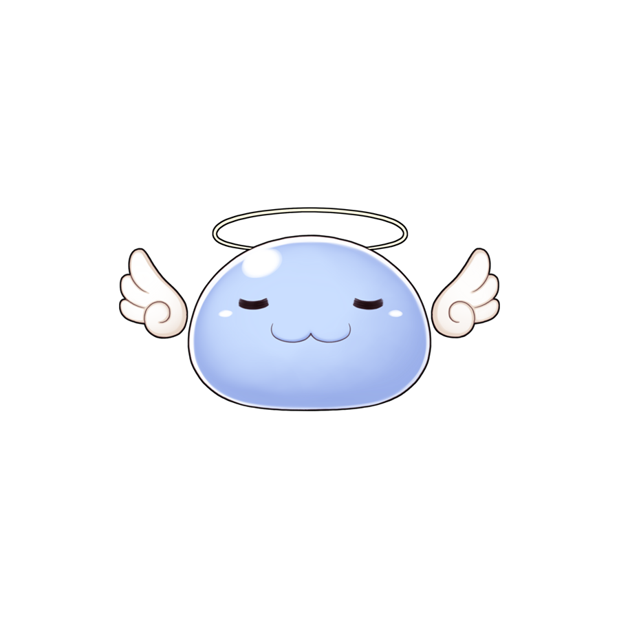 :3, angel_wings, archangeling, chibi, chibi_only, closed_eyes, closed_mouth, full_body