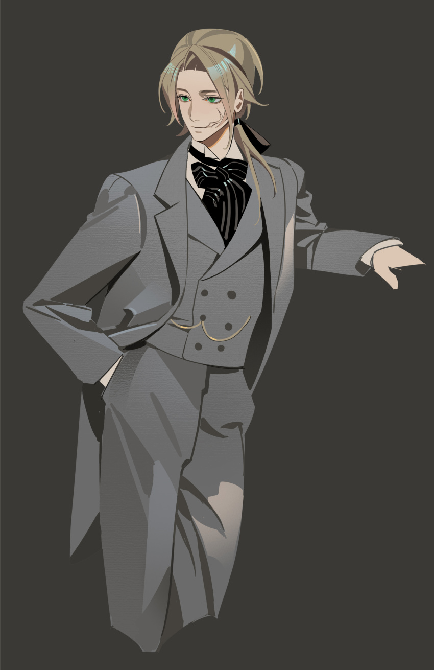 1boy, absurdres, black_bow, black_bowtie, bow, bowtie, brown_hair, collared_shirt