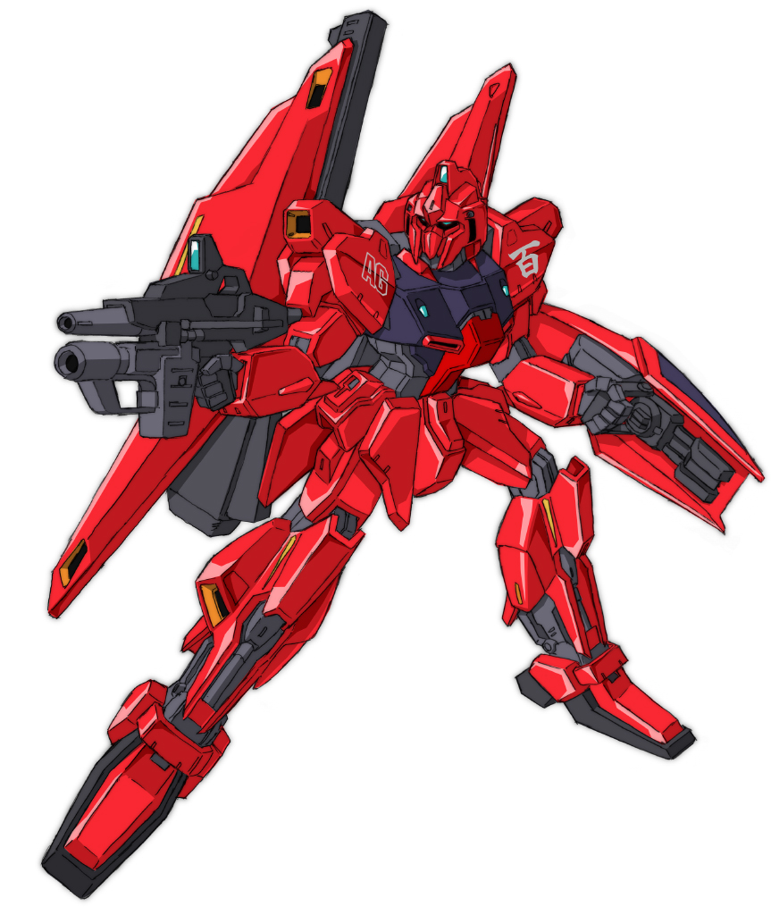 aeug, aiming, beam_rifle, commentary_request, emblem, energy_gun, fujiwara_yuuzou, grenade_launcher