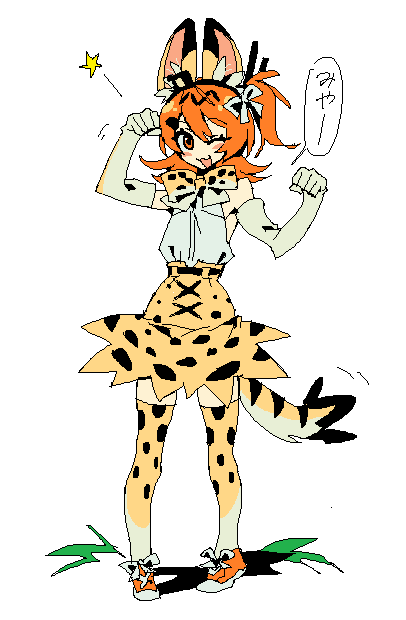 1girl, :3, a.i._voice, adachi_rei, animal_ears, animal_print, blush_stickers, bow