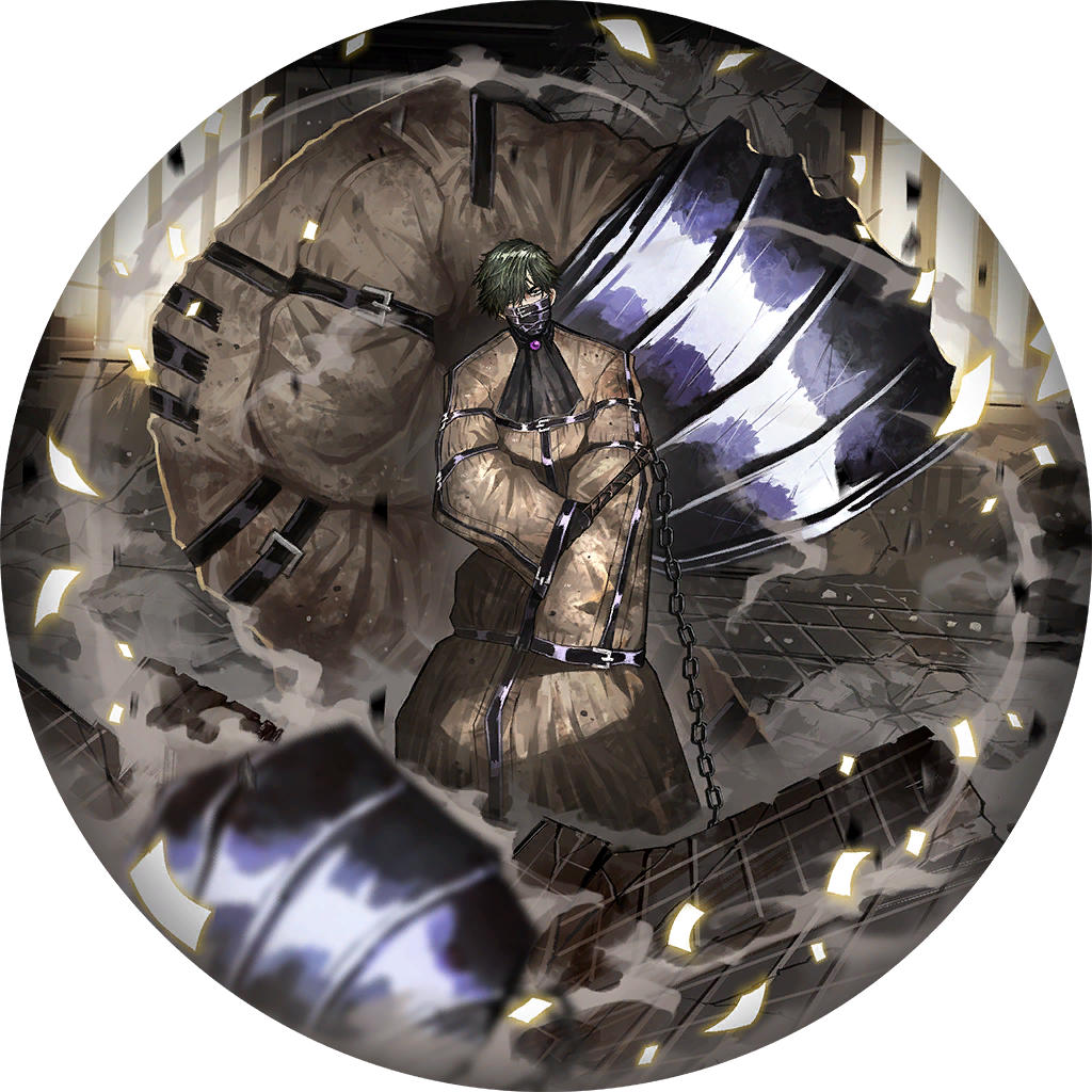 1boy, ascot, black_ascot, black_hair, chain, e.g.o_(project_moon), flail, forsaken_murderer