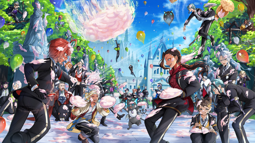 absurdres, ace_trappola, azul_ashengrotto, blue_sky, cater_diamond, creature, day, deuce_spade