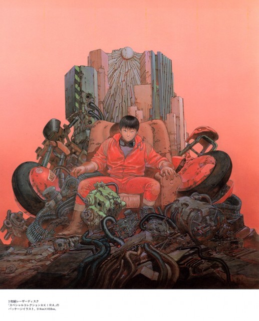akira, black_hair, jacket, kaneda_shoutarou, male, otomo_katsuhiro, scenery, shoutarou_kaneda