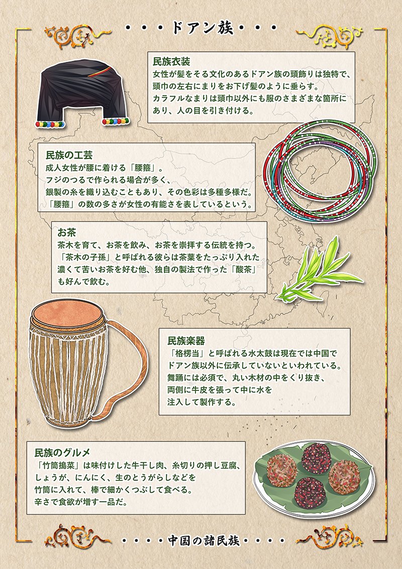 black_headdress, bracelet, china_comic, drum, food, information_sheet, instrument, jewelry