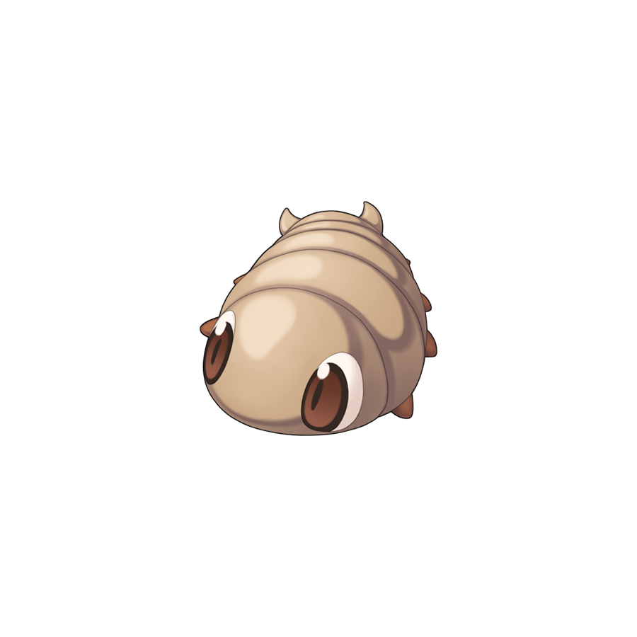 animal_focus, brown_eyes, bug, chibi, chibi_only, full_body, maggot, maggot_(ragnarok_online)