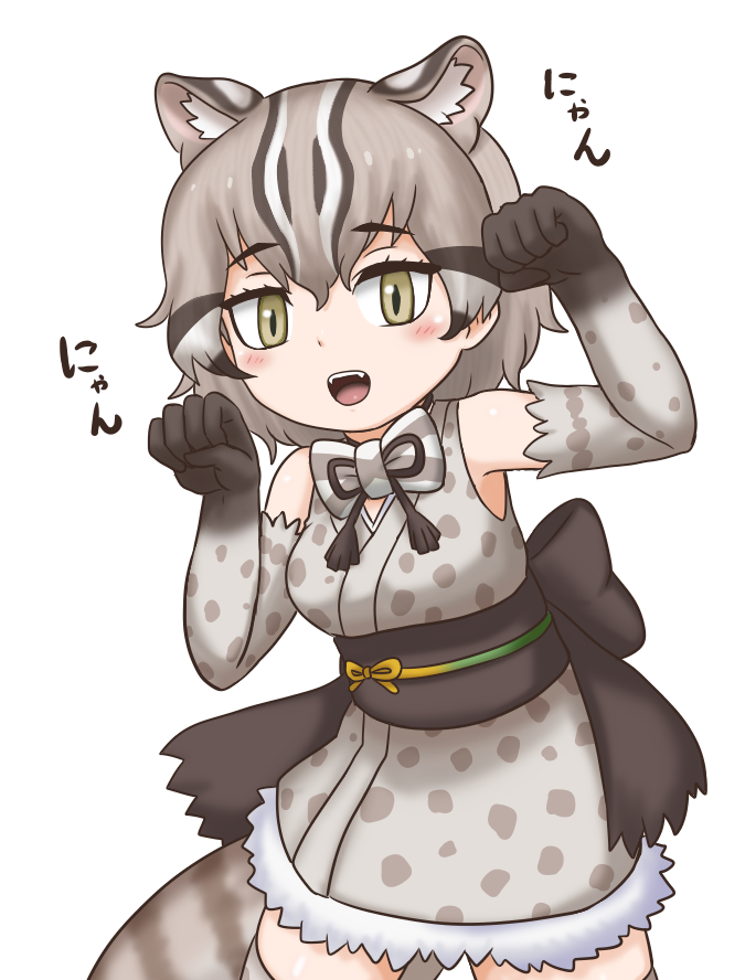 1girl, adansosutega, animal_ears, animal_print, black_hair, bow, bowtie, commentary_request